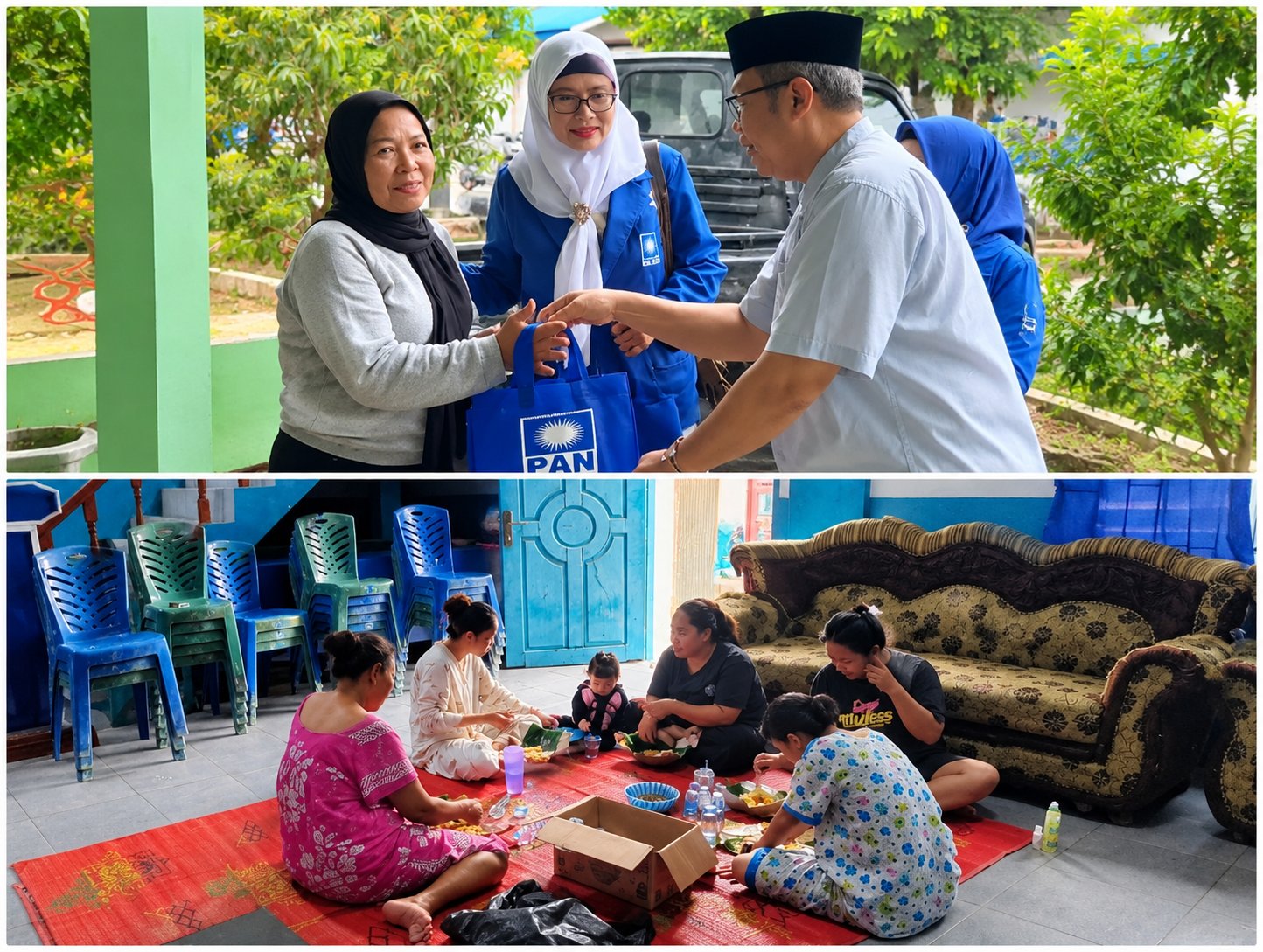 Sunaryo Gerak Cepat Bantu Warga, Rumah PAN Jadi Tempat Pengungsian